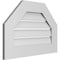 Ekena Millwork Octagonal Top Surface Mount PVC Gable Vent: Functional, w/ 3-1/2"W x 1"P Standard Frame, 26"W x 18"H GVPOT26X1801SF - alternate 5